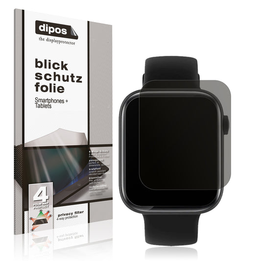 Blickschutzfolie von dipos passend für Fireboltt Ring 3, präziser Zuschnitt und blasenfrei montiert