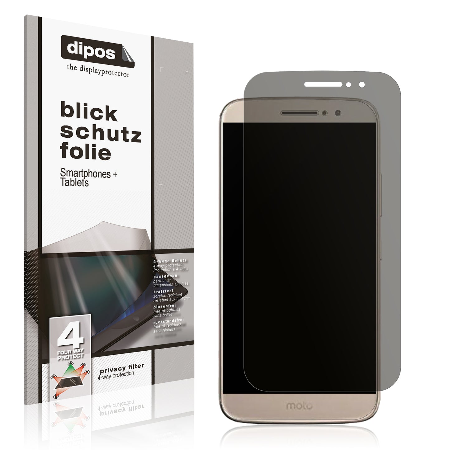 Blickschutzfolie für Motorola Moto M CXT 1663 matt Schutzfolie Privacy