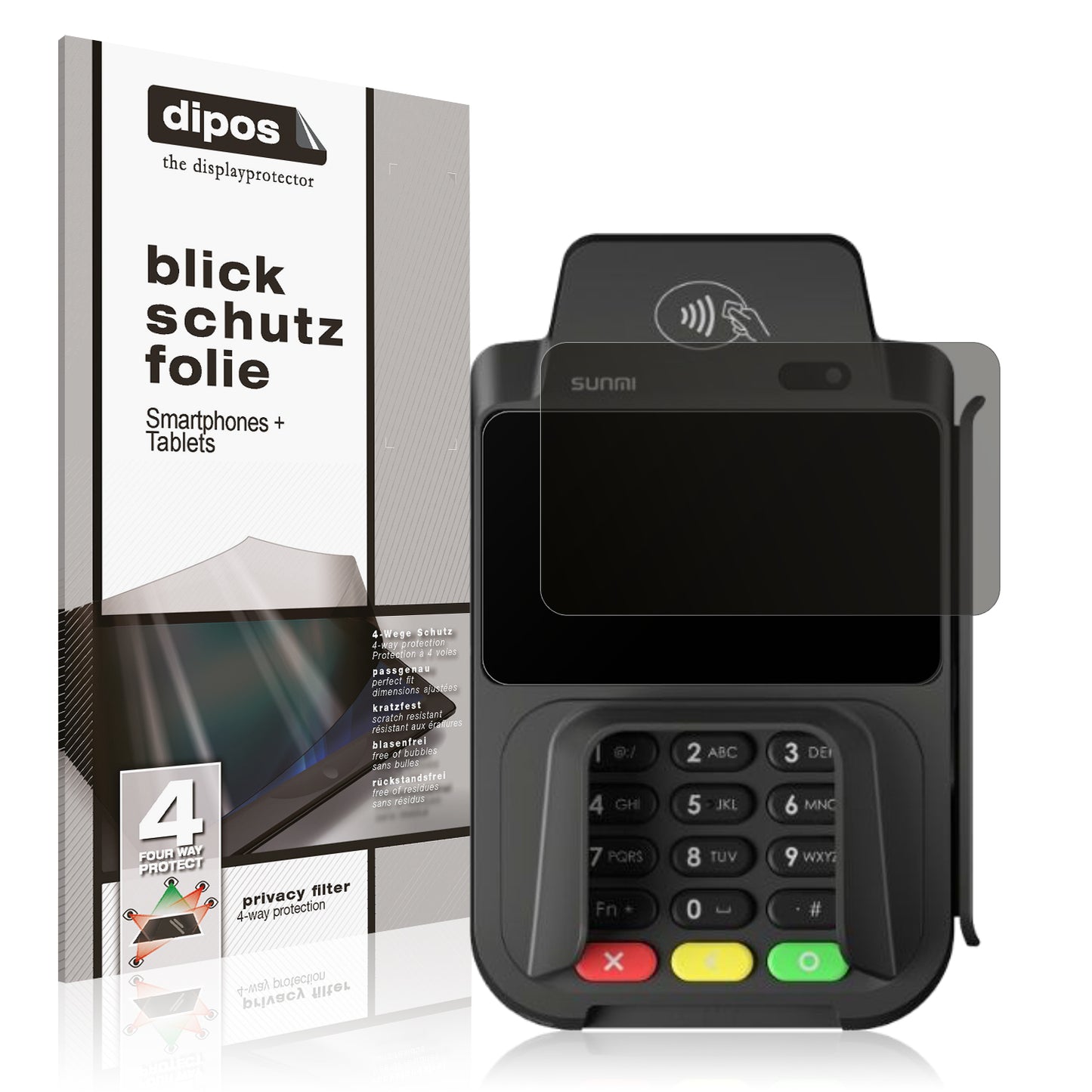 Blickschutzfolie für sunmi P2 Smartpad matt Schutzfolie Privacy
