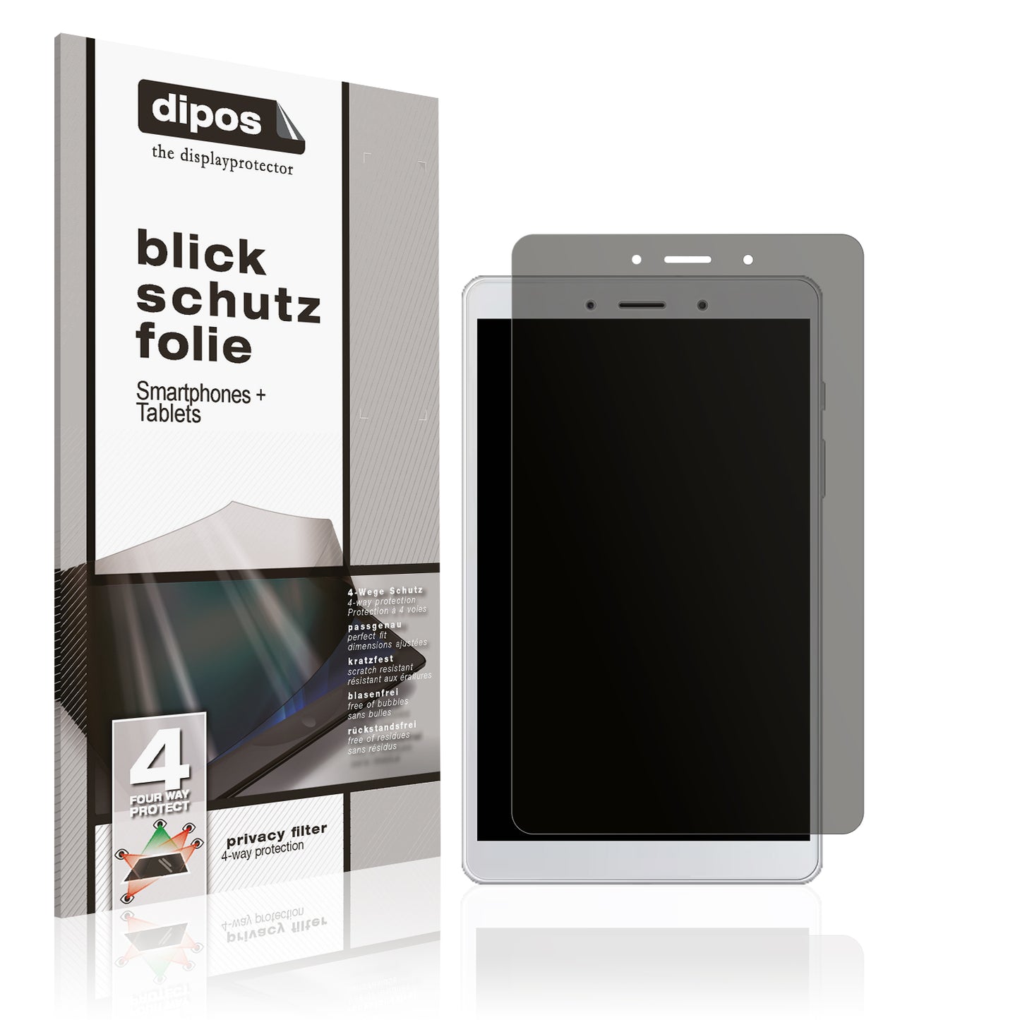 Screen Protector for Samsung Galaxy Tab A8.0 LTE Privacy Filter 4-Way