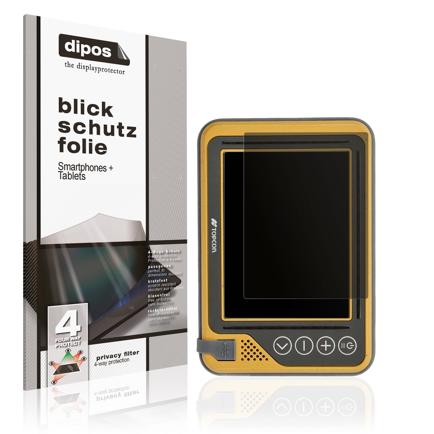 Blickschutzfolie für Topcon GX-55 matt Schutzfolie Privacy