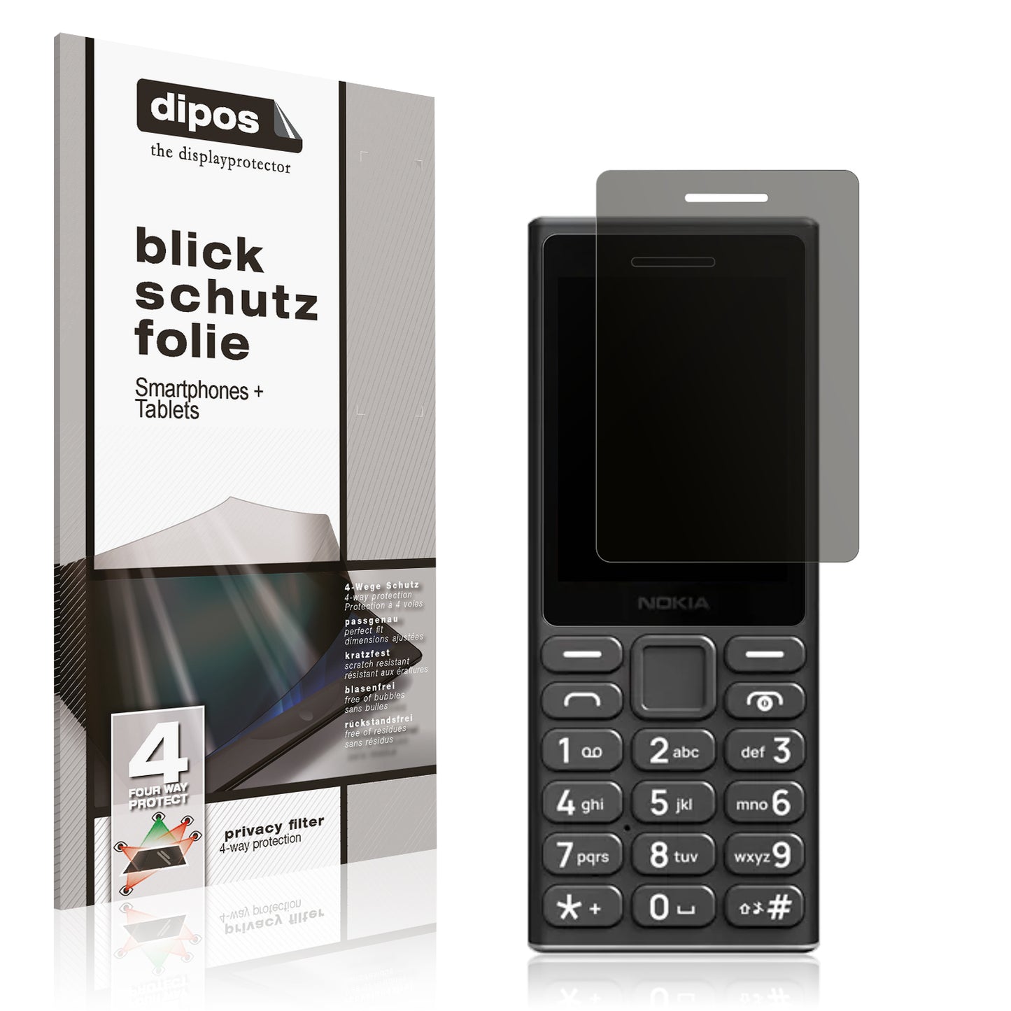 Blickschutzfolie für Nokia 105 2024 matt Schutzfolie Privacy