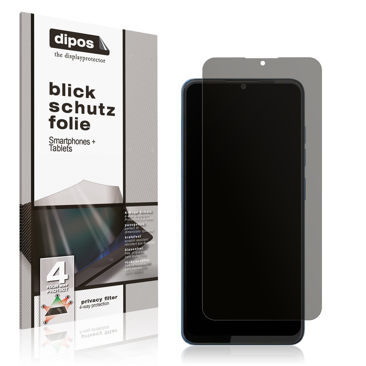 Blickschutzfolie für HTC Wildfire E5 Plus matt Schutzfolie Privacy