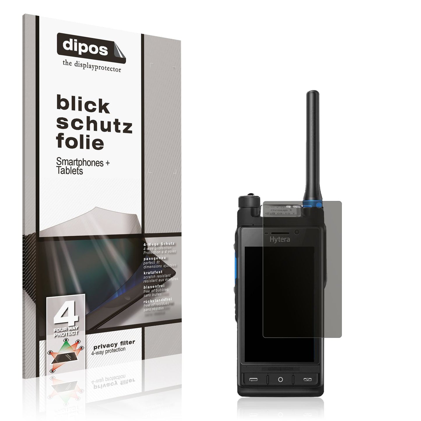 Screen Protector for Hytera PTC760 Privacy Filter 4-Way Protection dipos