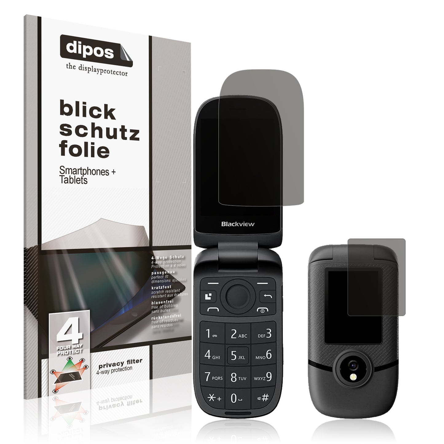 Blickschutzfolie für Blackview N2000 Flip matt Schutzfolie Privacy