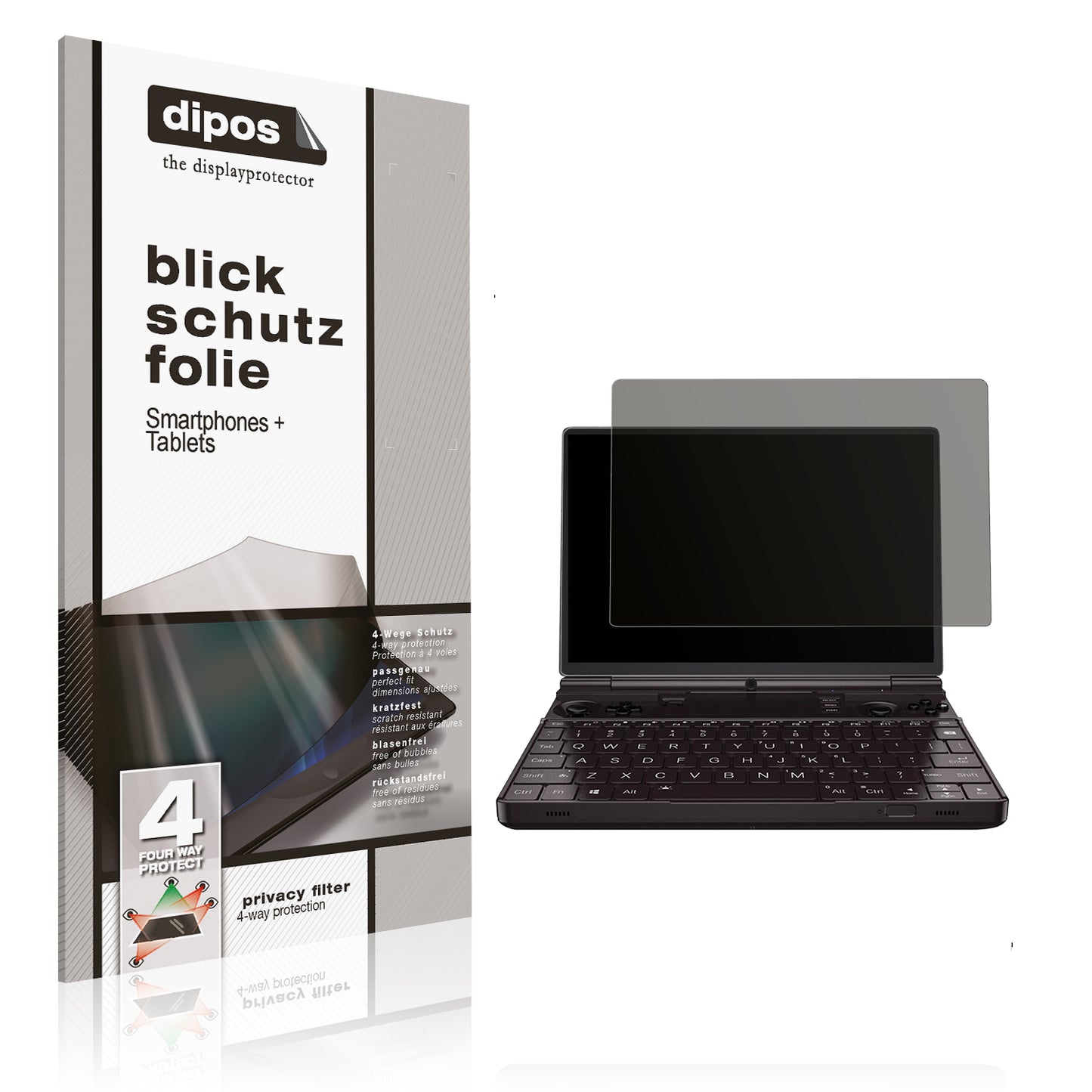 Blickschutzfolie für GPD Win Max 2 2025 Ultra matt Schutzfolie Privacy