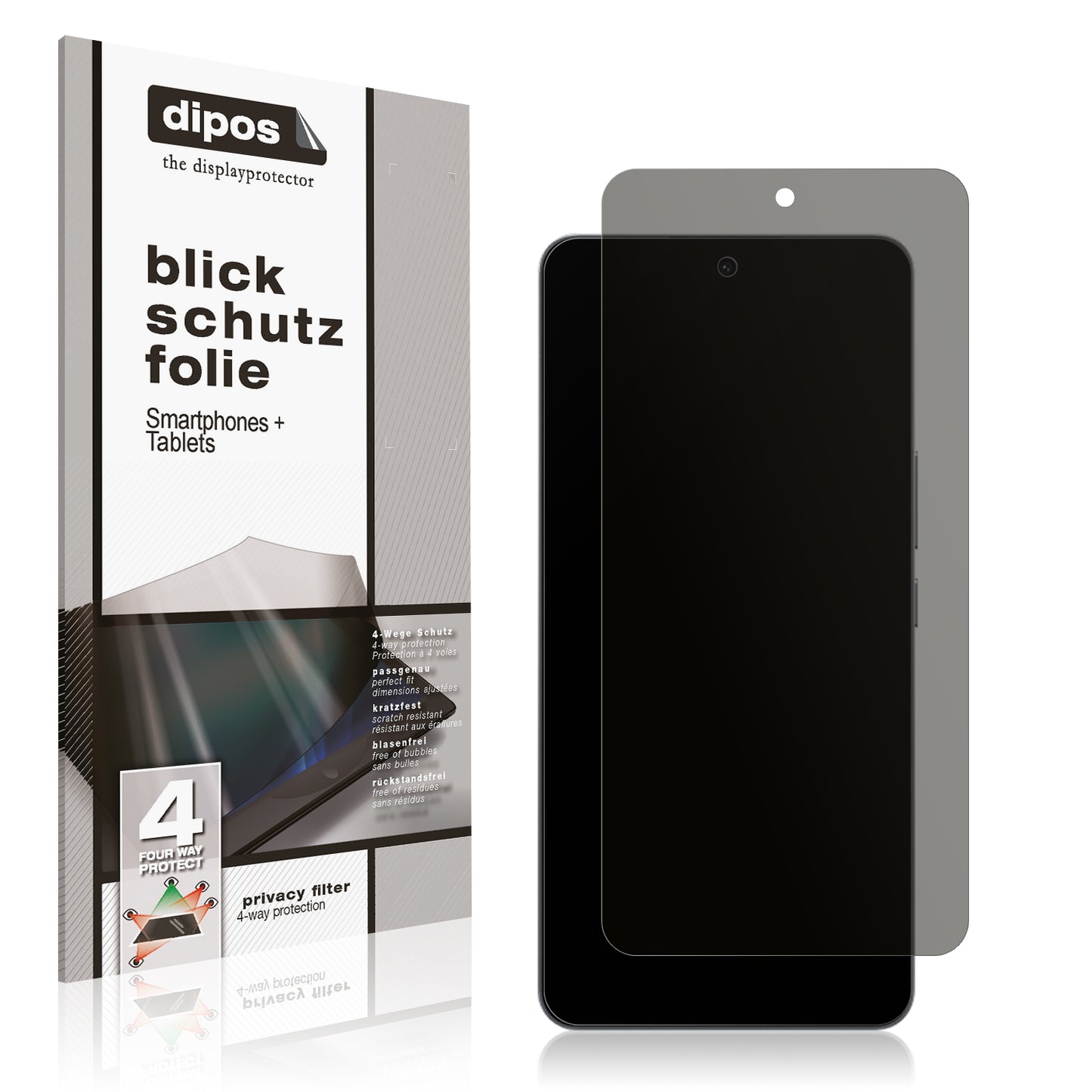 Blickschutzfolie von dipos passend für Oppo K13 Turbo 5G, präziser Zuschnitt und blasenfrei montiert