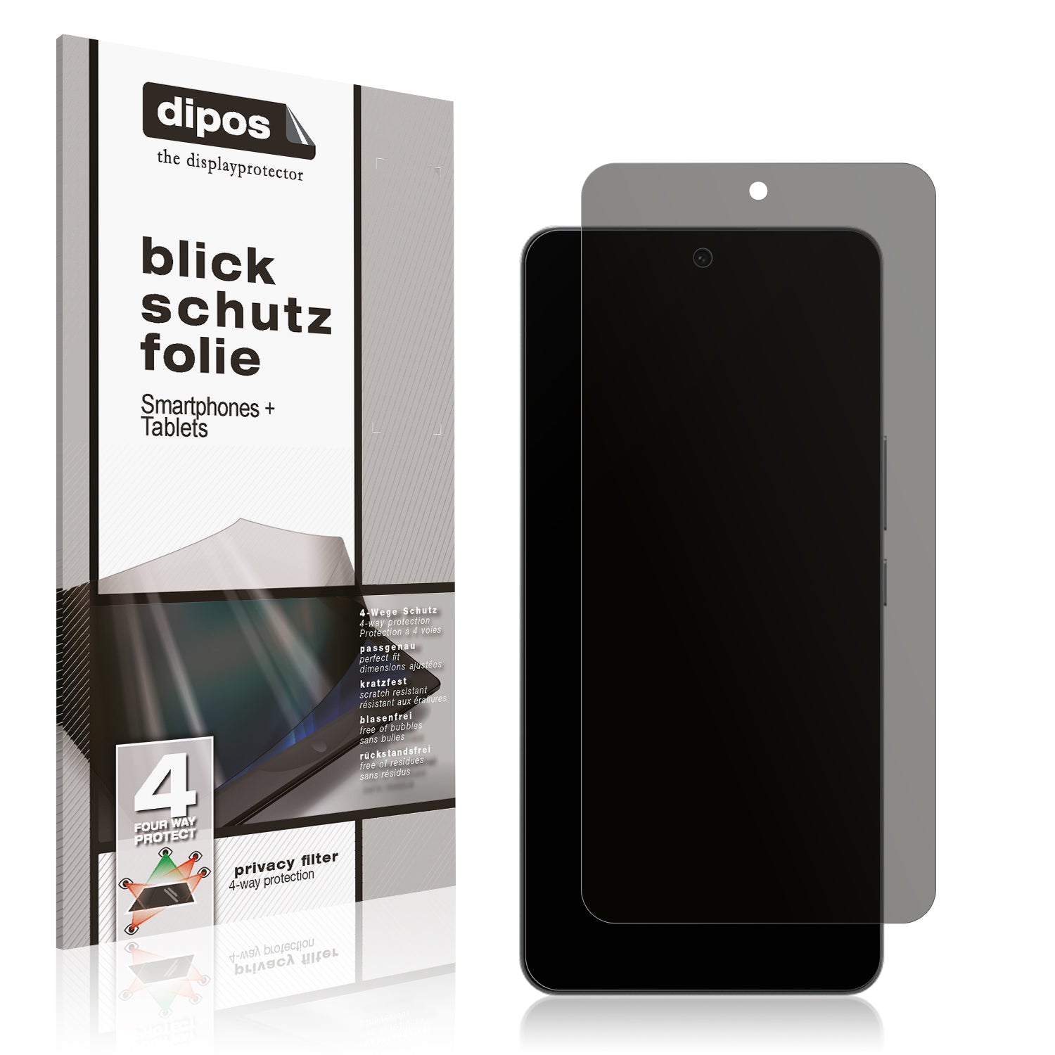 Blickschutzfolie von dipos passend für Oppo K13 Turbo 5G, präziser Zuschnitt und blasenfrei montiert