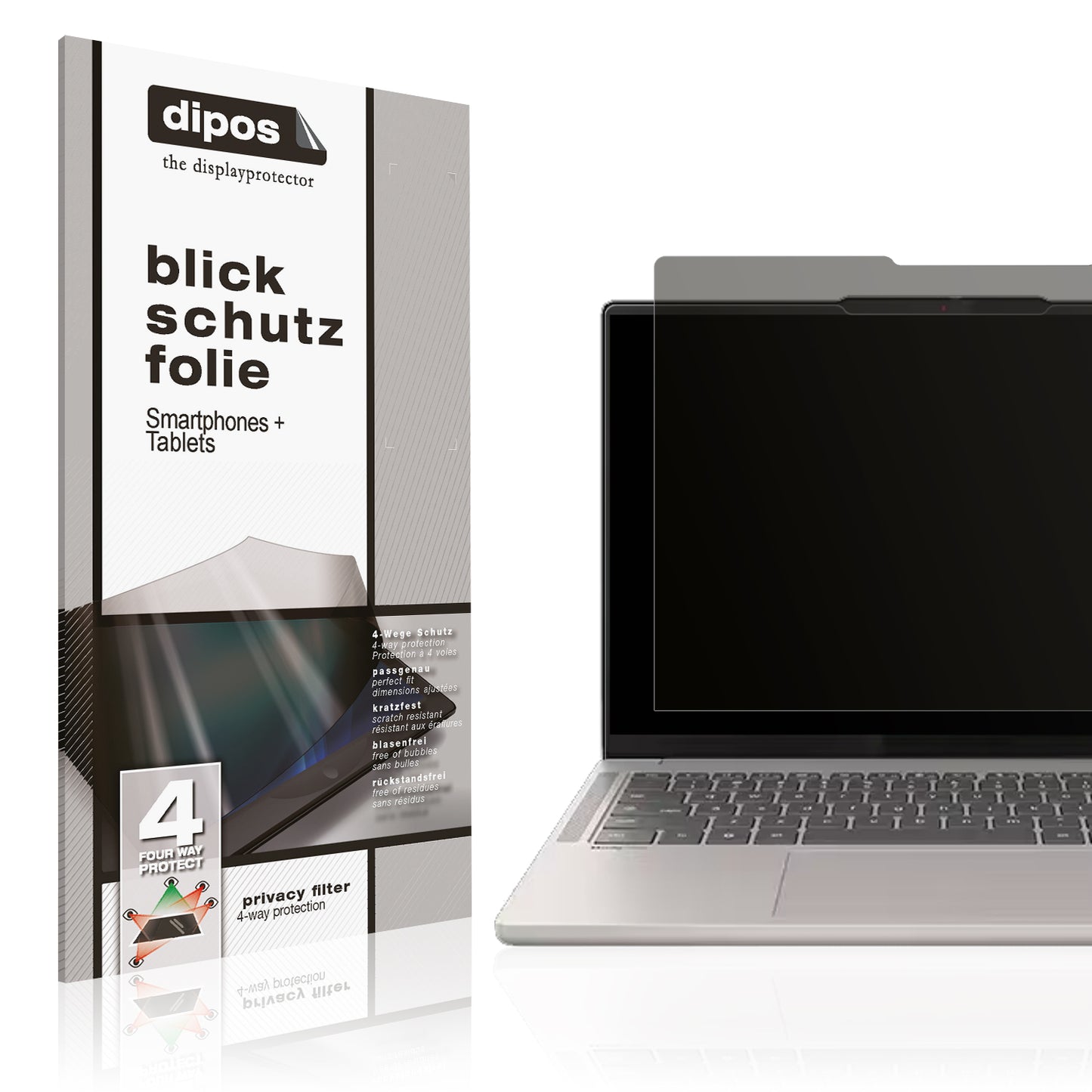 Blickschutzfolie für Lenovo Chromebook Plus Gen 10 16 Zoll matt Schutzfolie Privacy