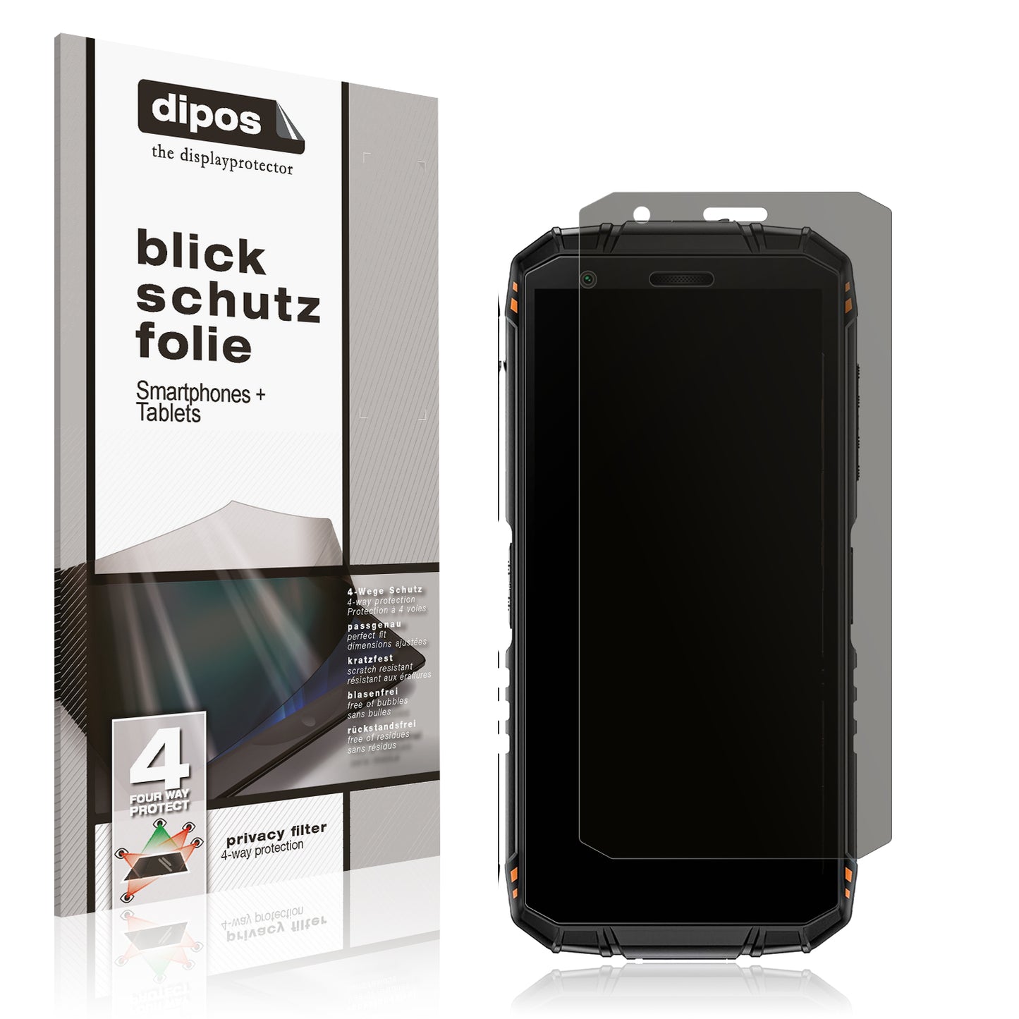 Blickschutzfolie für Doogee Fire 3 Pro Mini Outdoor matt Schutzfolie Privacy