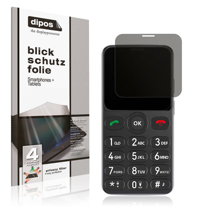 Blickschutzfolie für Melefon Seniorenhandy matt Schutzfolie Privacy