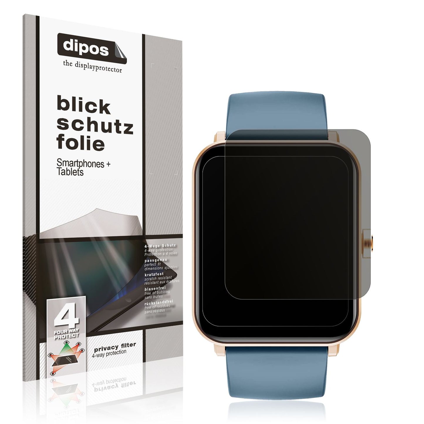 Screen Protector for Huakua  G50 Smartwatch Privacy Filter 4-Way Protection