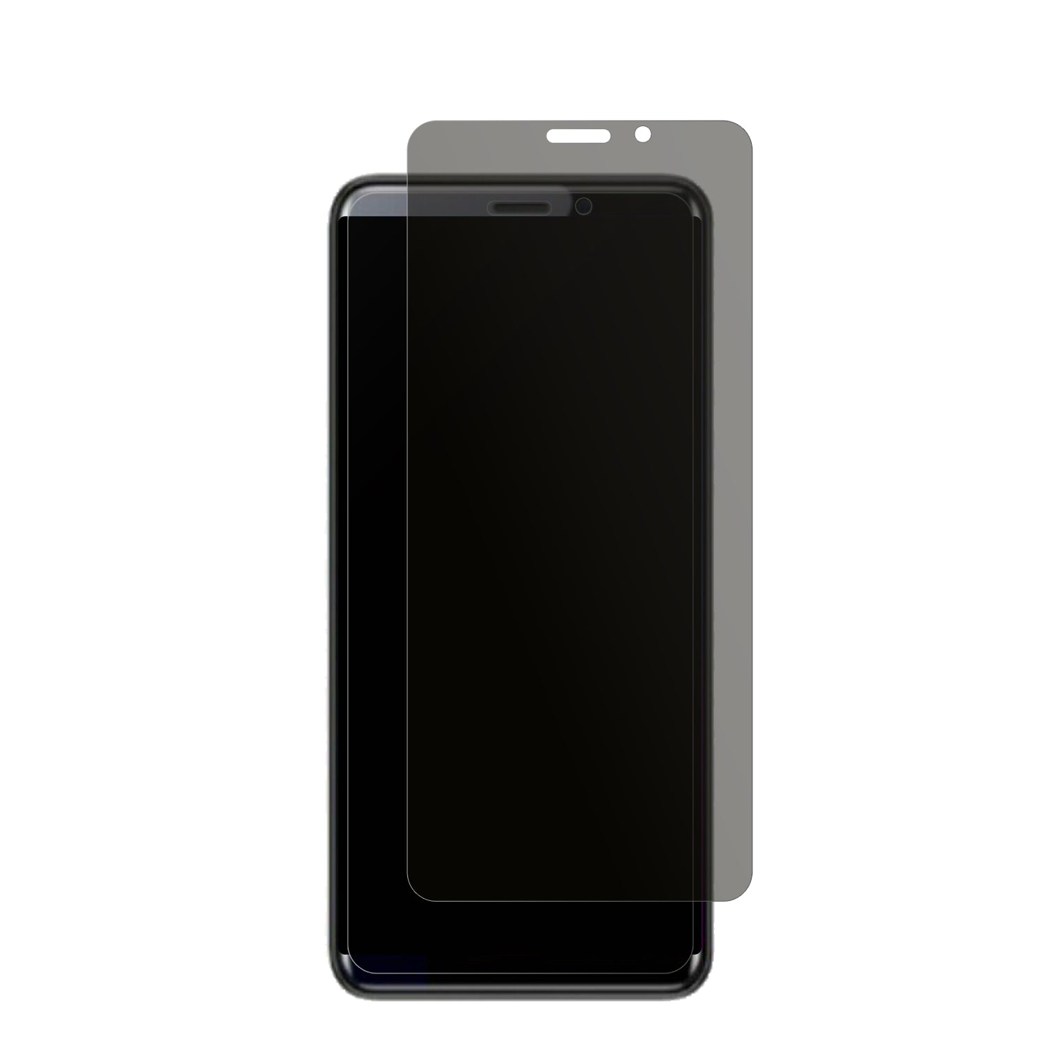 CoolpadCool Play 7C mit aufgebrachtem dipos Displayschutz, der seitliche Einblicke blockiert