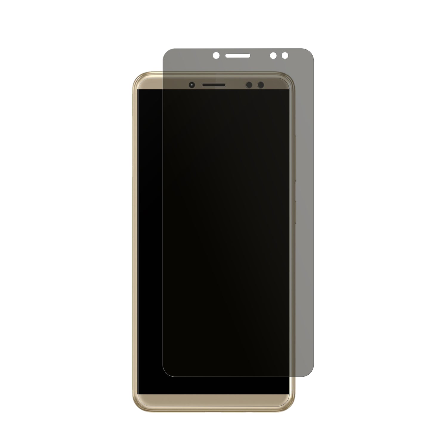 WALTONPrimo S6 infinity mit aufgebrachtem dipos Displayschutz, der seitliche Einblicke blockiert