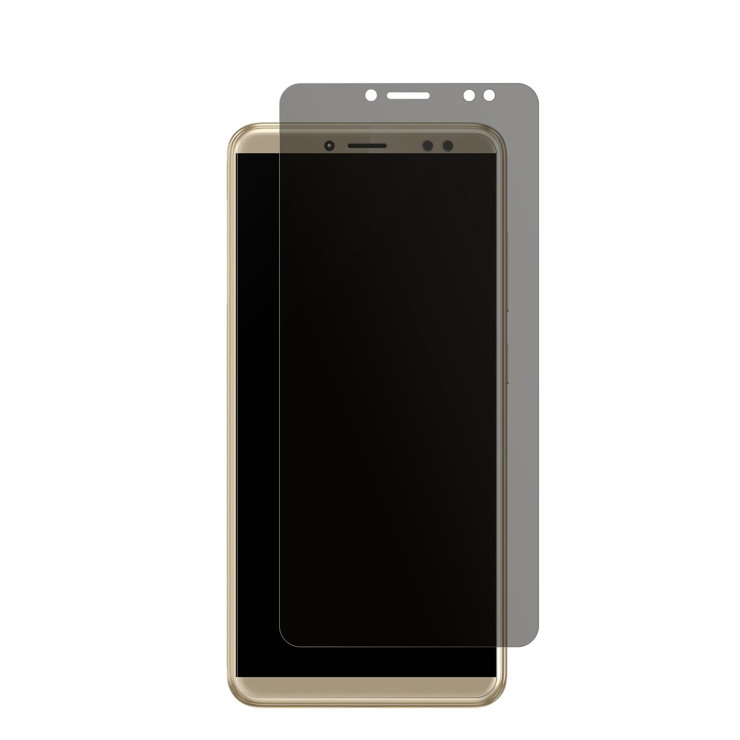 WALTONPrimo S6 infinity mit aufgebrachtem dipos Displayschutz, der seitliche Einblicke blockiert