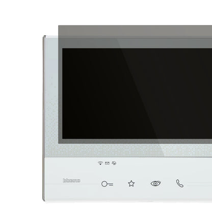 BticinoCLASSE 300 X13 mit aufgebrachtem dipos Displayschutz, der seitliche Einblicke blockiert