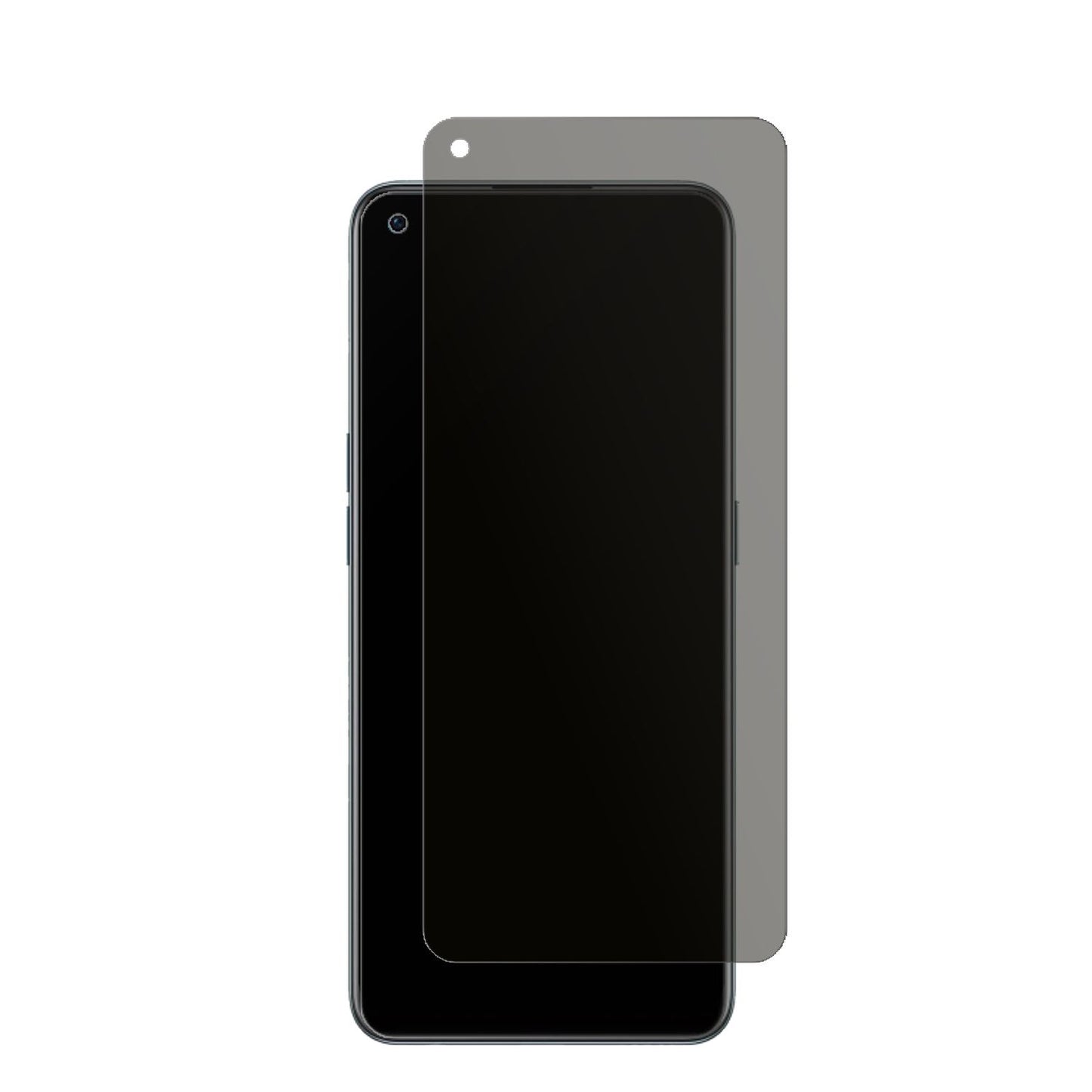 OnePlusNord CE 2 5G mit aufgebrachtem dipos Displayschutz, der seitliche Einblicke blockiert