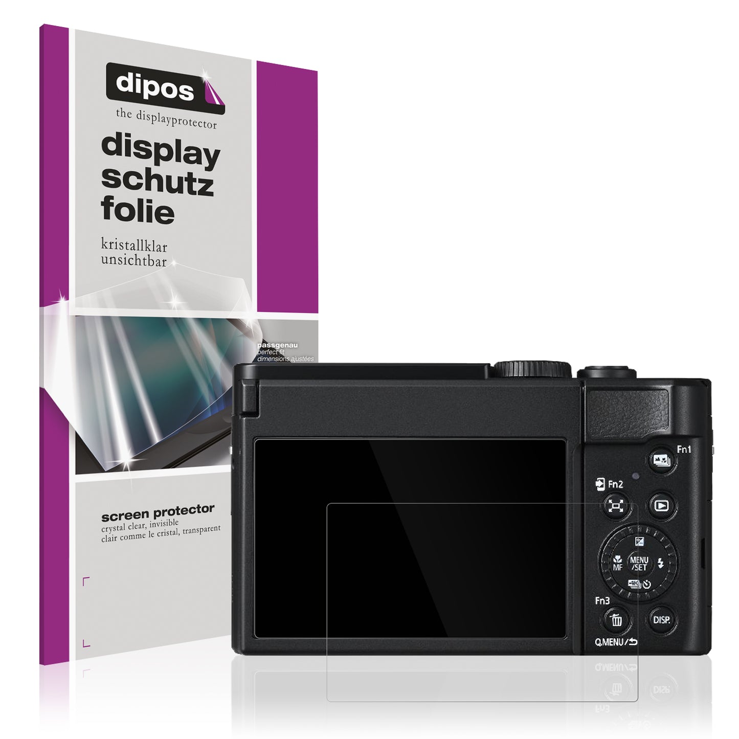 4x Schutzfolie klar für Panasonic Lumix DC-TZ99E Display-Schutzfolie