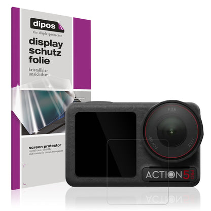 4x Schutzfolie klar für Dij Osmo Action 5 Pro Display-Schutzfolie
