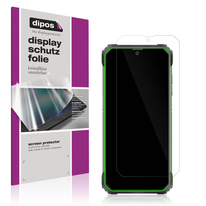 Klare Displayschutzfolie von dipos passend für Blackview BV8800, präziser Zuschnitt und blasenfrei montiert
