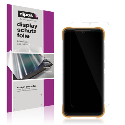 Klare Displayschutzfolie von dipos passend für Umidigi Bison X10, präziser Zuschnitt und blasenfrei montiert