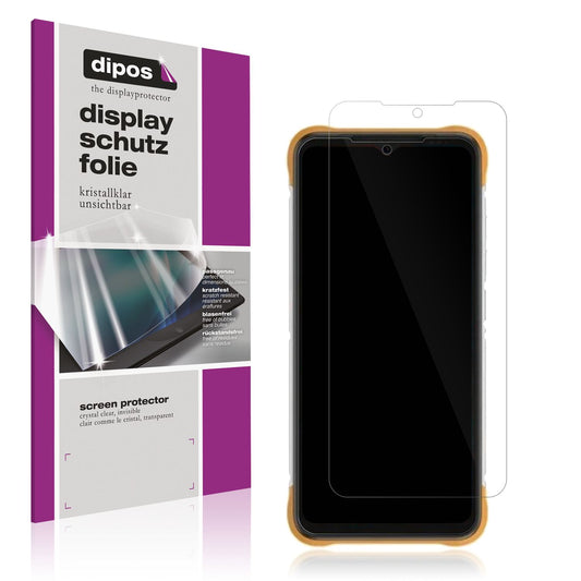 Klare Displayschutzfolie von dipos passend für Umidigi Bison X10, präziser Zuschnitt und blasenfrei montiert