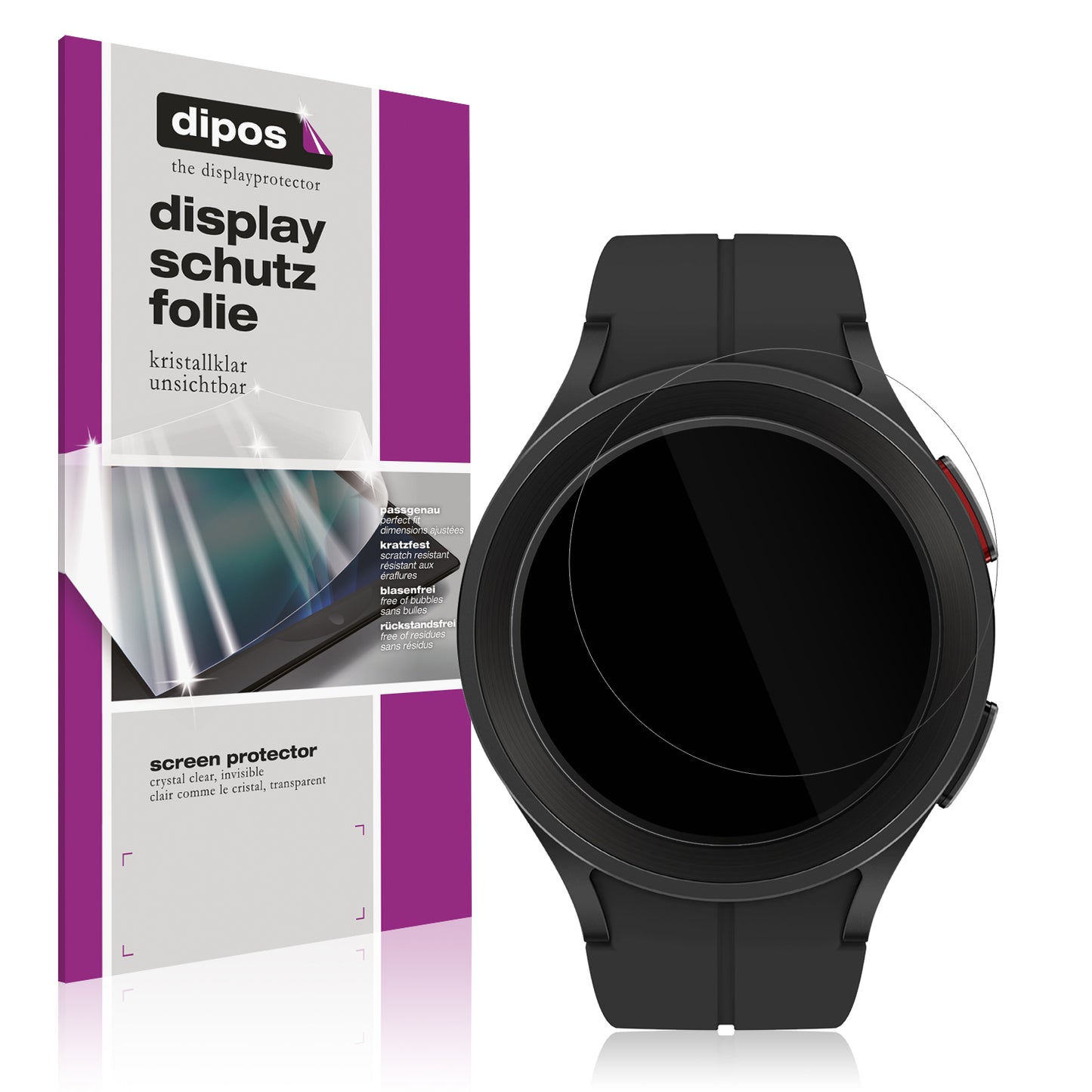6x Schutzfolie klar für Samsung Galaxy Watch 5 Pro Display-Schutzfolie