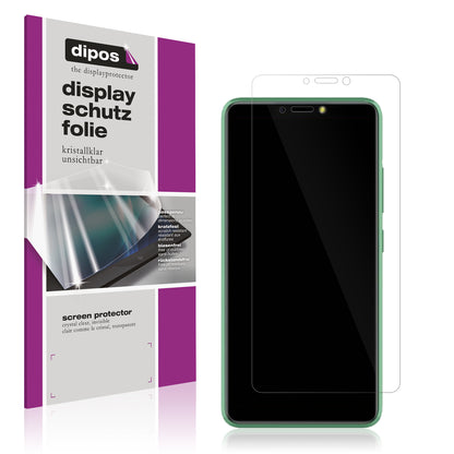 Klare Displayschutzfolie von dipos passend für Walton Primo F10, präziser Zuschnitt und blasenfrei montiert