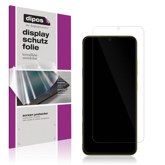 Klare Displayschutzfolie von dipos passend für Xiaomi POCO M4 5G, präziser Zuschnitt und blasenfrei montiert