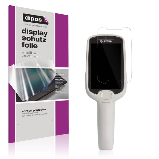 Klare Displayschutzfolie von dipos passend für Zebra PS20 Plus, präziser Zuschnitt und blasenfrei montiert