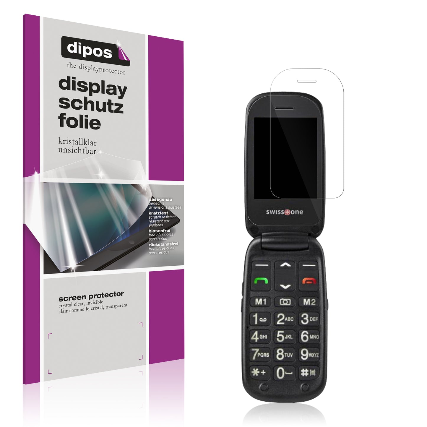 4x Schutzfolie klar für Swisstone BBM 625 Display-Schutzfolie