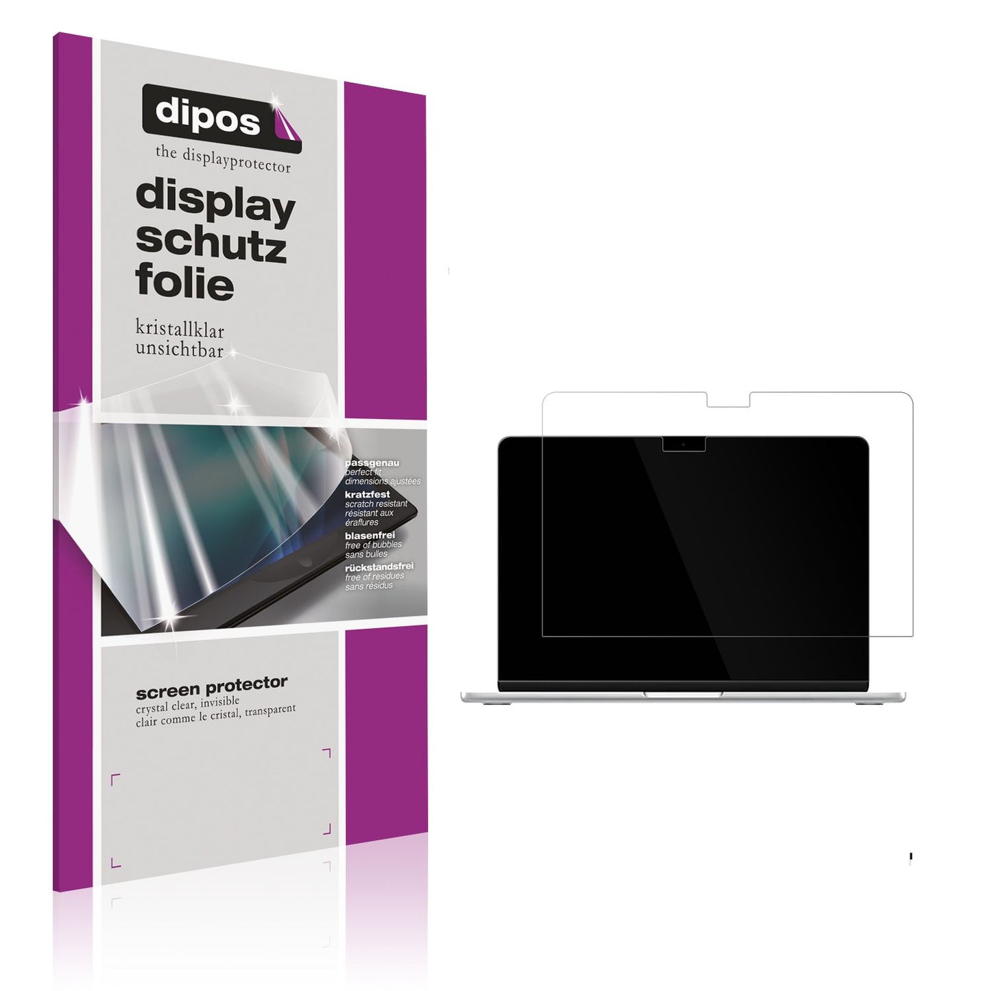 2x Screen Protector for Apple MacBook Air 15 Zoll M4 2025 Protection Crystal