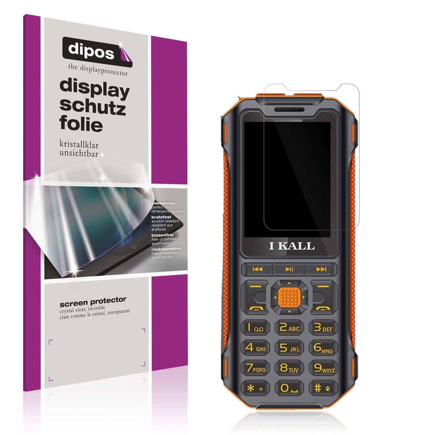 4x Schutzfolie klar für I Kall K99 Pro Rugged Display-Schutzfolie