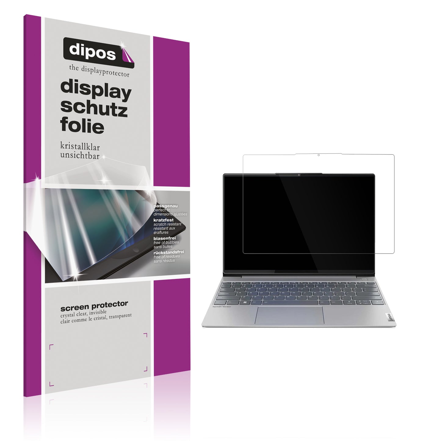 2x Schutzfolie klar für Lenovo ThinkBook 13x Gen 2 13.3 Zoll Display-Schutzfolie