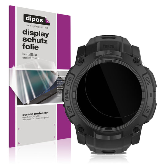 6x Schutzfolie klar für Garmin Instinct 3 Solar Tactical Edition 50mm Display-Schutzfolie
