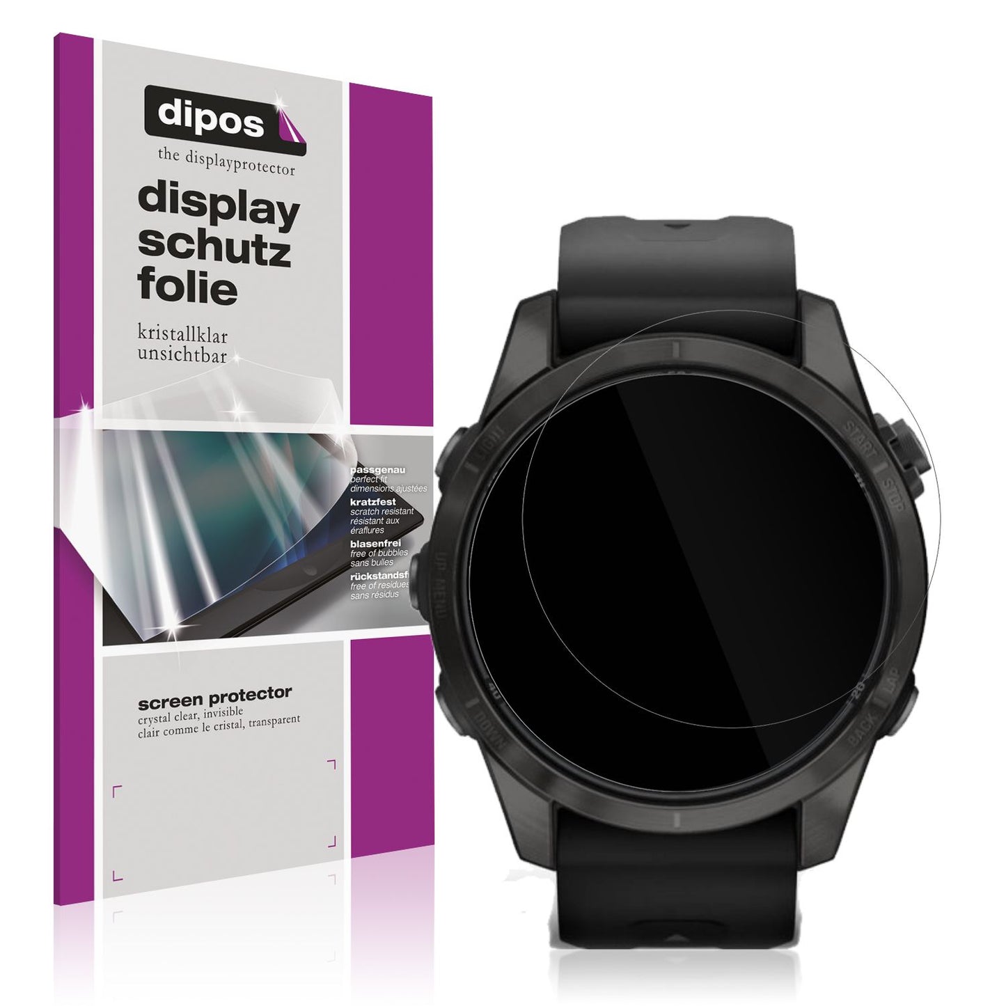 6x Screen Protector for Garmin Fenix 7s Pro 51mm Protection Crystal Clear dipos
