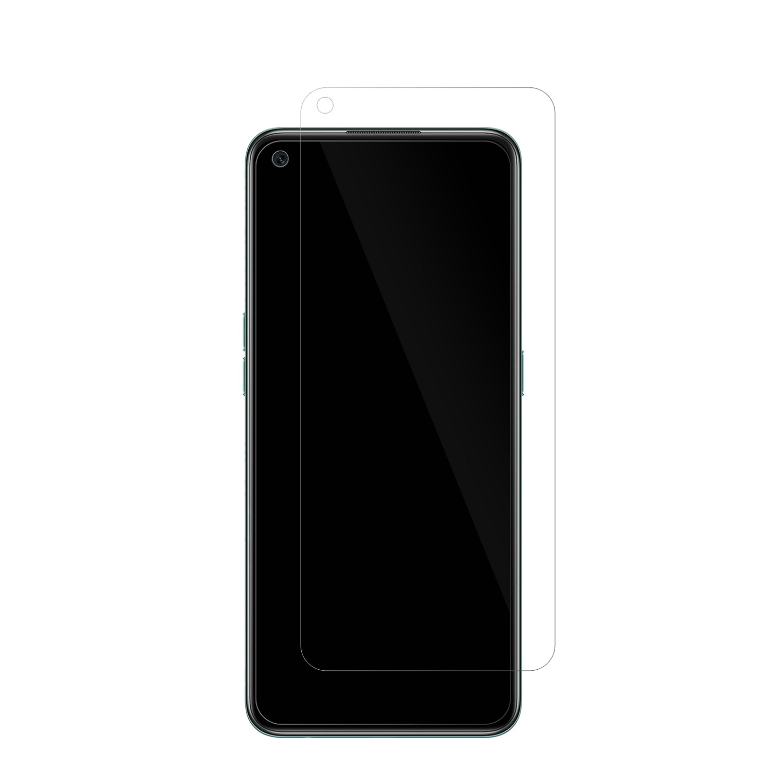 OppoA55s 5G Japan mit aufgebrachter dipos Displayschutzfolie, glasklare Darstellung ohne Einschränkungen