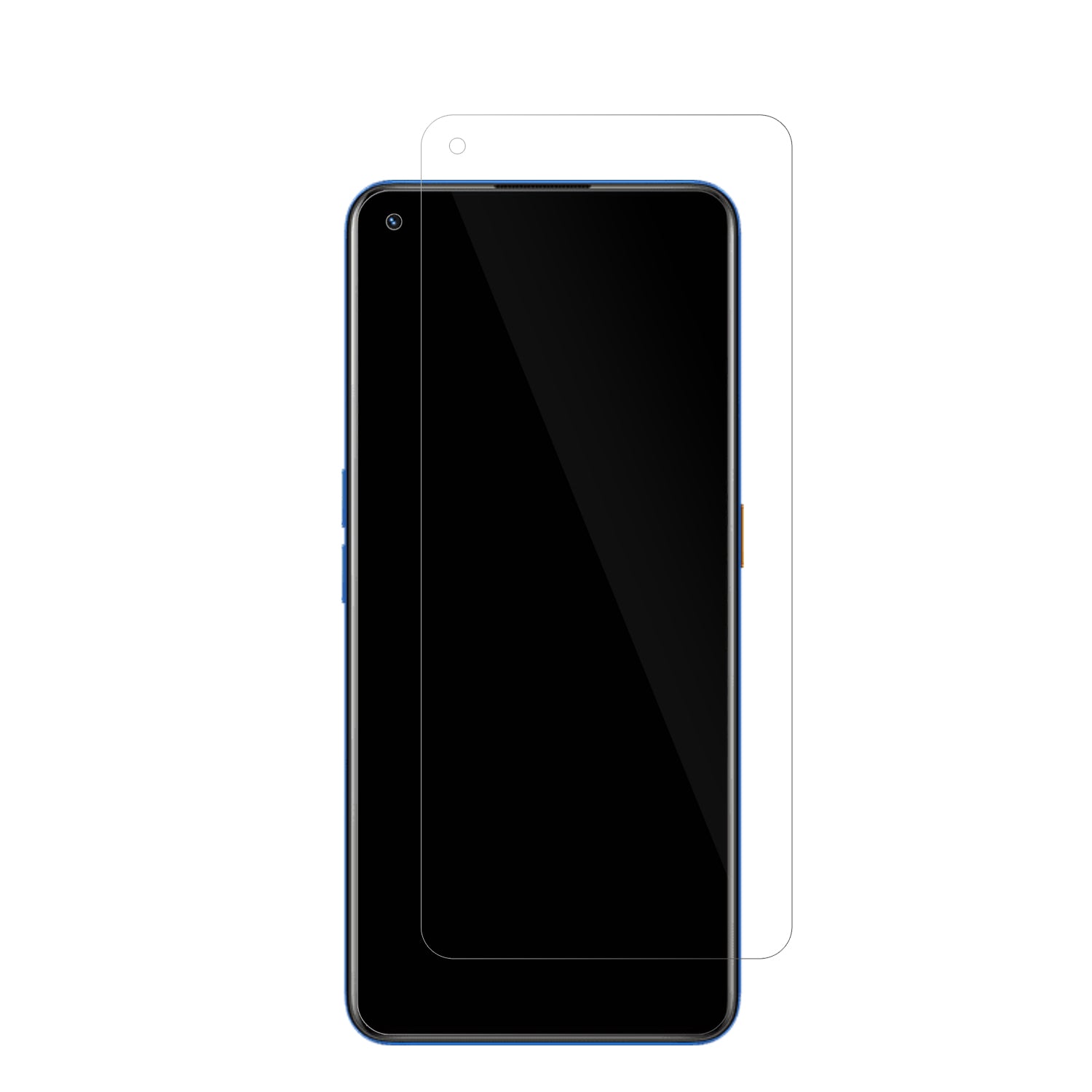 RealmeGT NEO 3T mit aufgebrachter dipos Displayschutzfolie, glasklare Darstellung ohne Einschränkungen
