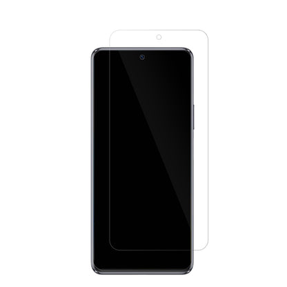Wiko5G mit aufgebrachter dipos Displayschutzfolie, glasklare Darstellung ohne Einschränkungen