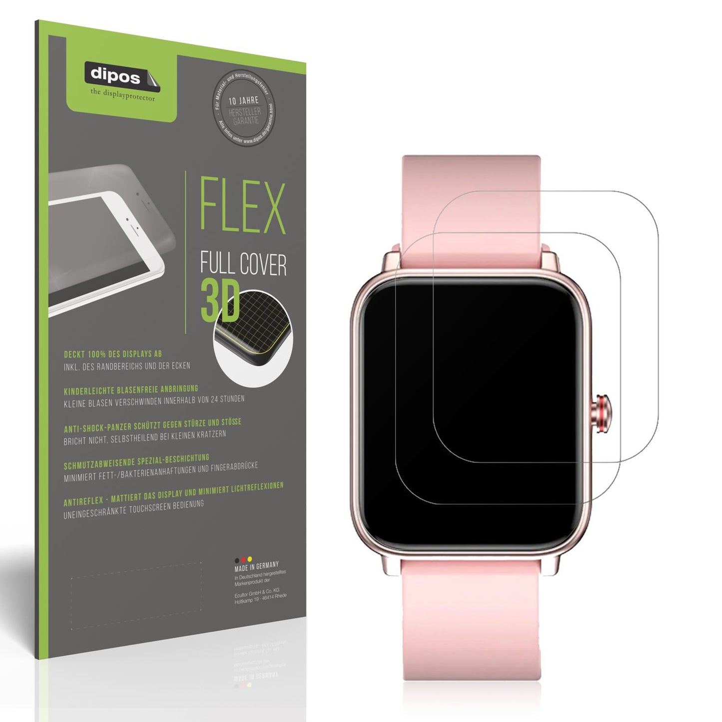 dipos FLEX 2x Matte Screen Protector for Fireboltt Ninja Pro Max