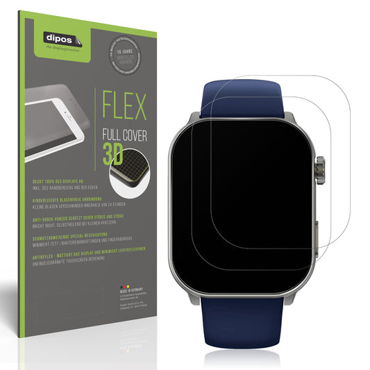 2x Full Cover Schutzfolie matt für GARD PRO Health Smartwatch 3 41mm