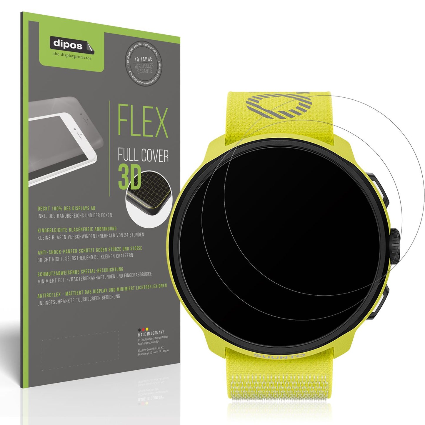 2x Full Cover matte Film for Suunto Run Screen Protector Anti-Shock