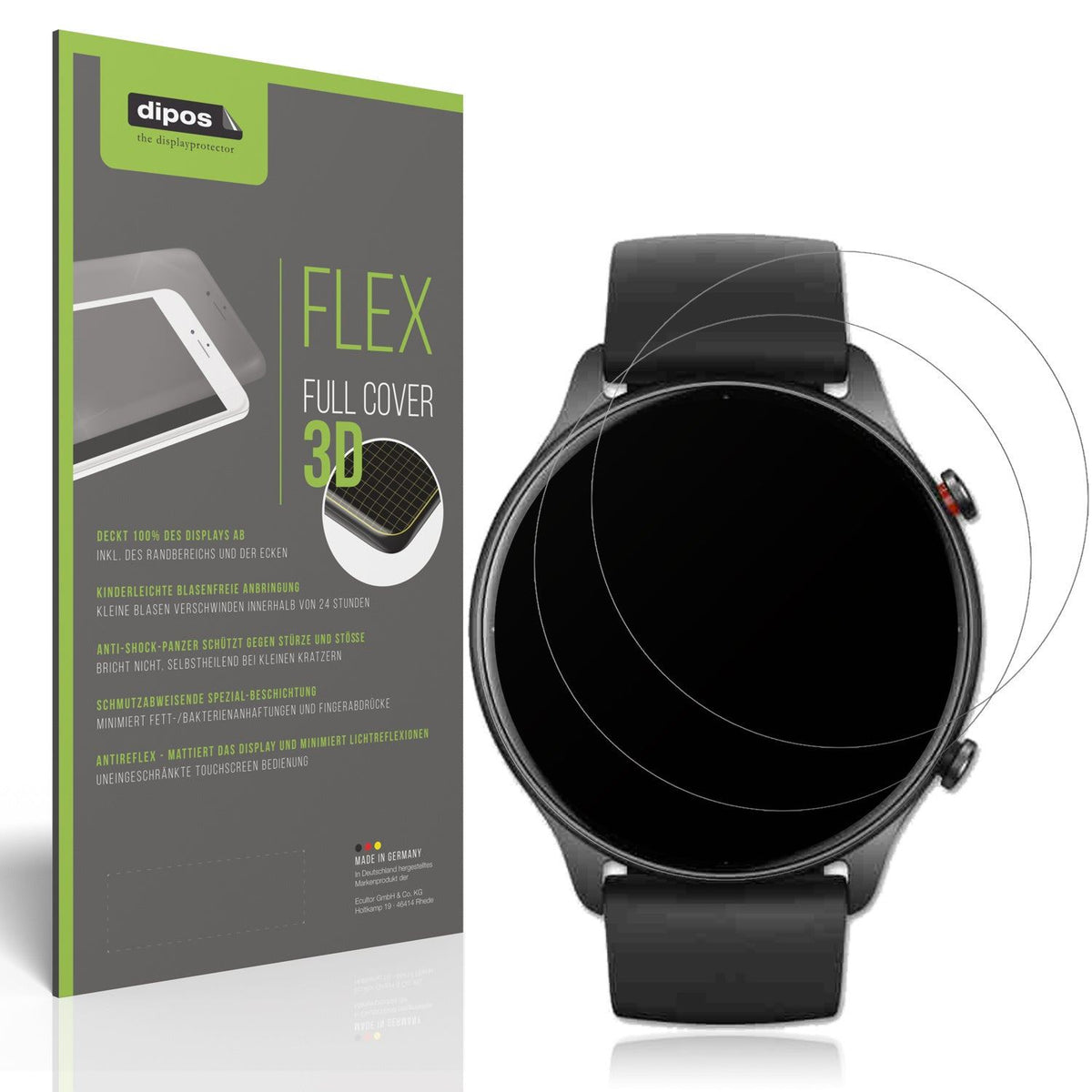 dipos FLEX 2x Matte Screen Protector for Amazfit GTR 2e