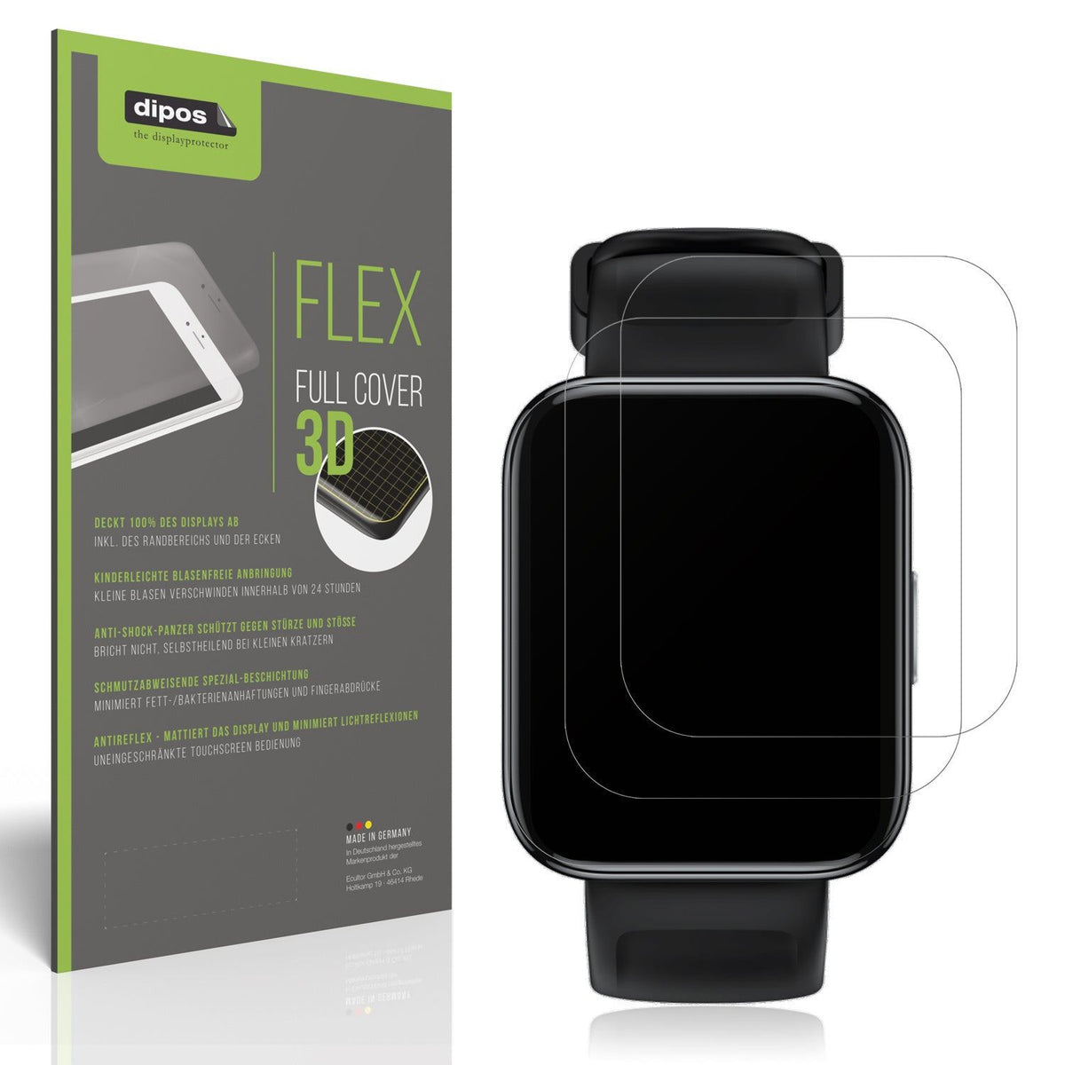 dipos FLEX 2x Matte Screen Protector for Realme Watch 3