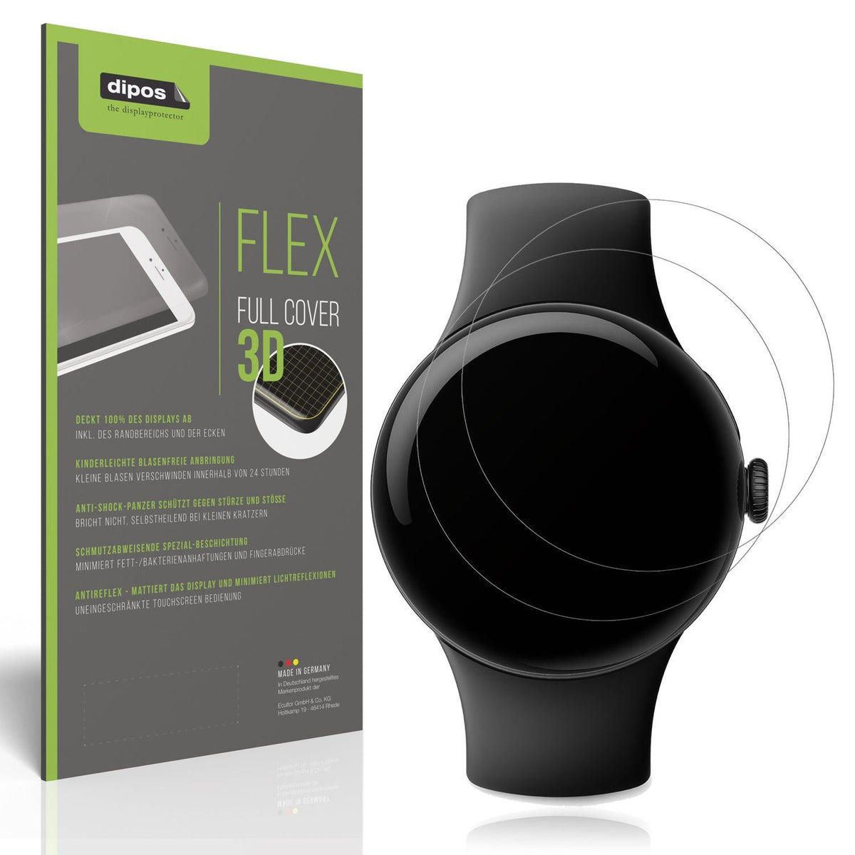 dipos FLEX 2x Matte Screen Protector for Google Pixel Watch 1
