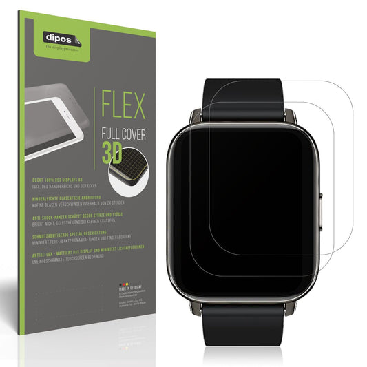 dipos FLEX 2x Matte Screen Protector for Rinsmola 1,69 Zoll Smartwatch