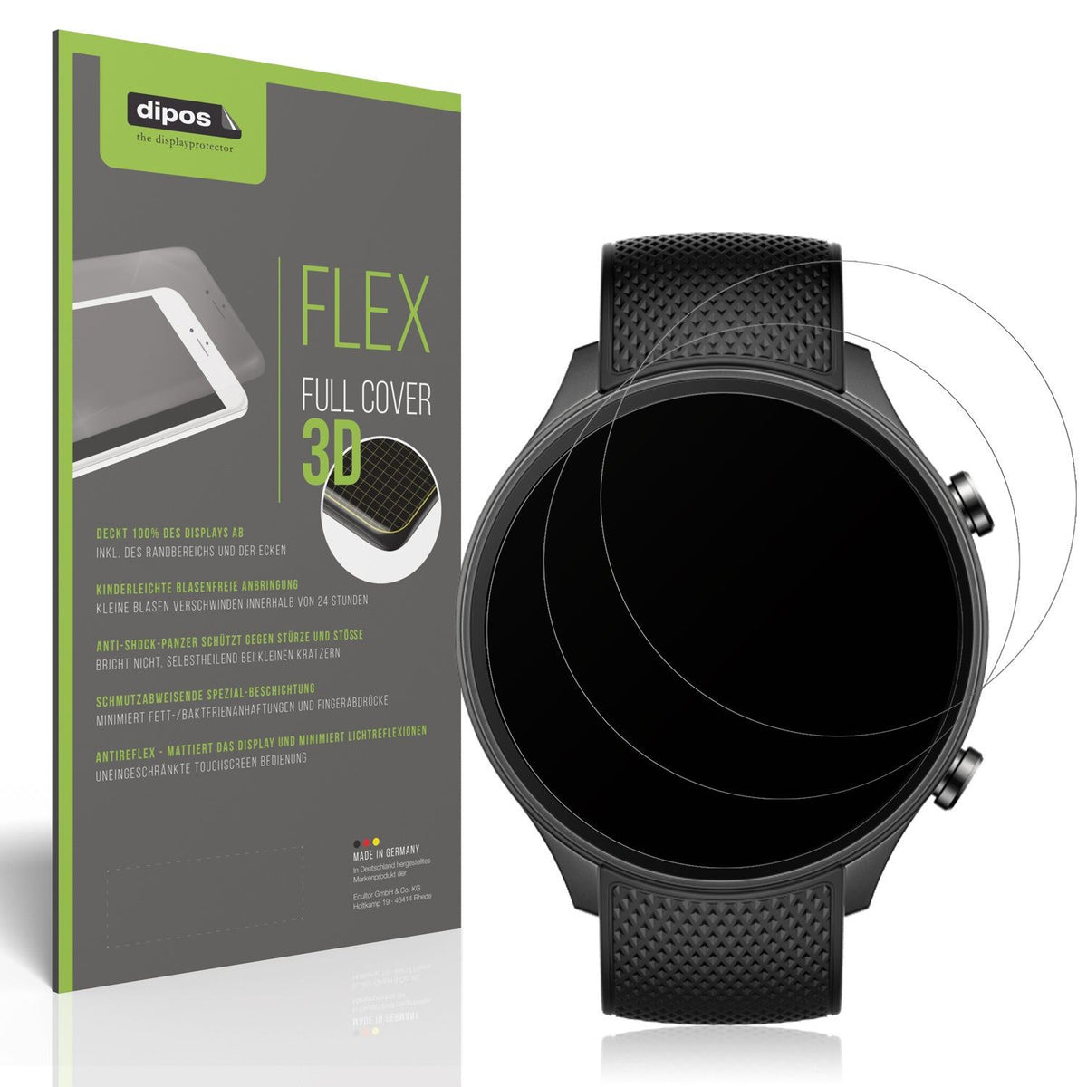 2x Full Cover matte Film for OnePlus Watch 2 Screen Protector Anti-Shock