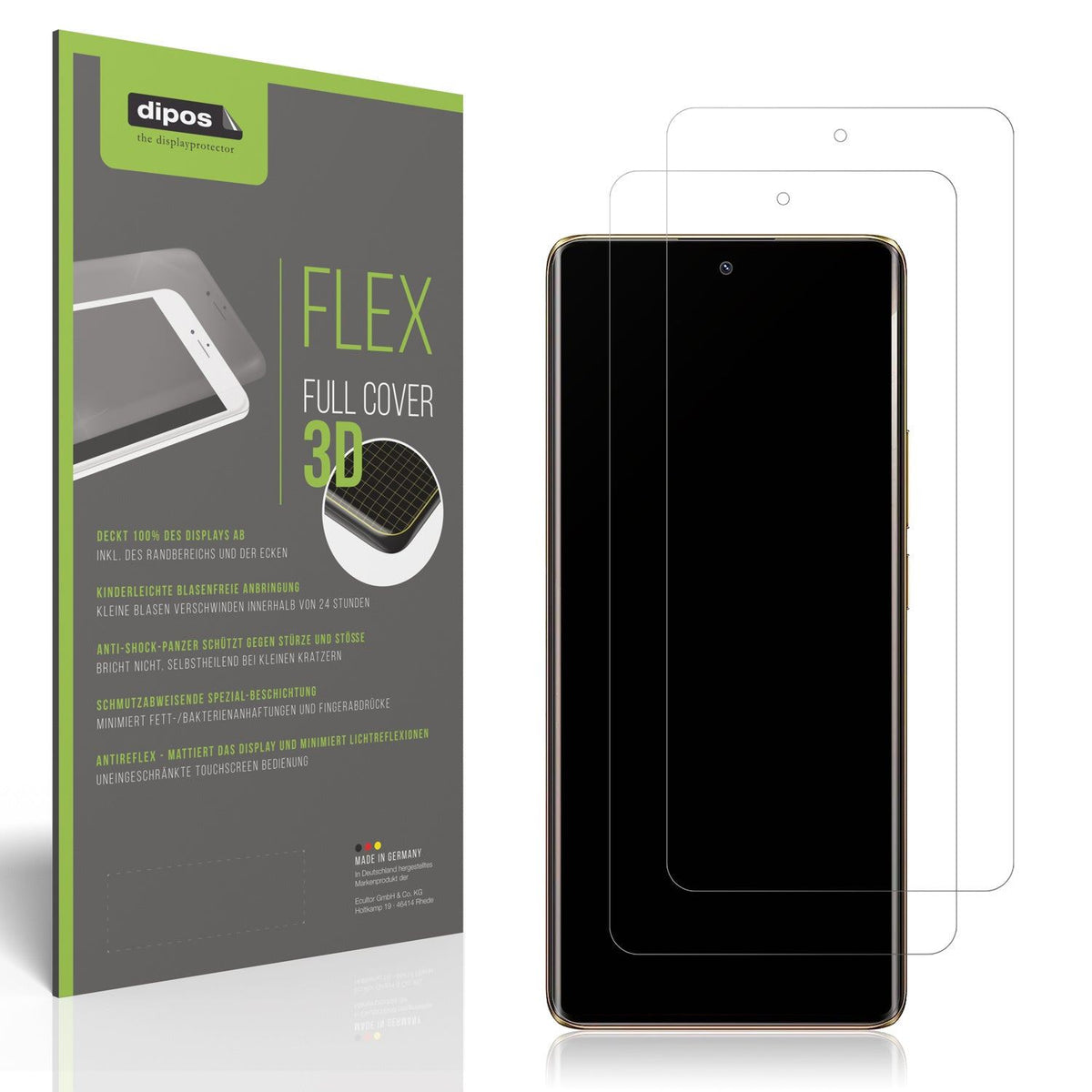 2x Full Cover matte Film for Realme Narzo 60 Pro Screen Protector Anti-Shock
