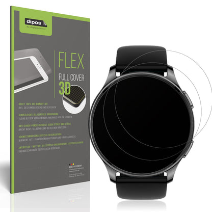 2x Full Cover matte Film for Amazfit Pop 3r Screen Protector Anti-Shock