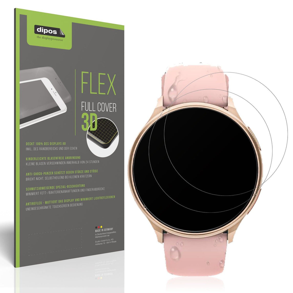 2x Full Cover matte Film for Aimiuvei Smartwatch 1.27 Zoll Screen Protector